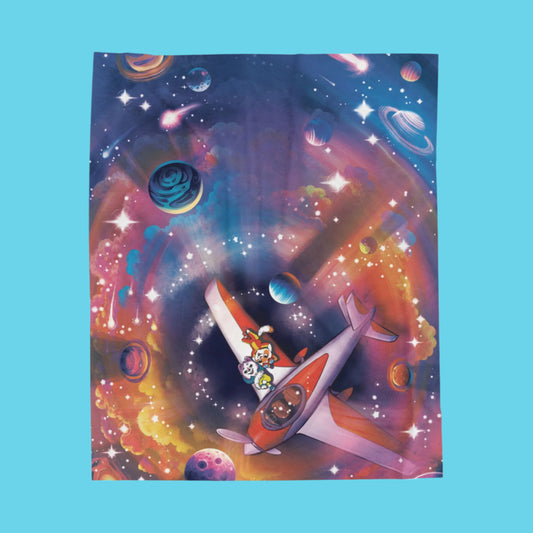 Miso and Kili Under the Stars Plush Blanket