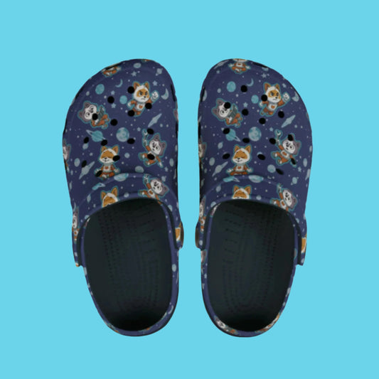 Blue Cosmic Foam Kids Clogs
