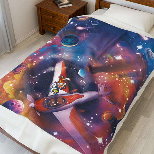 Miso and Kili Under the Stars Plush Blanket